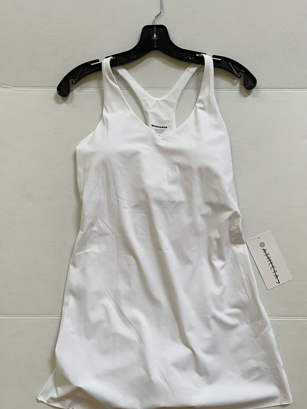 Athleta White Racerback Performance Tank Dress